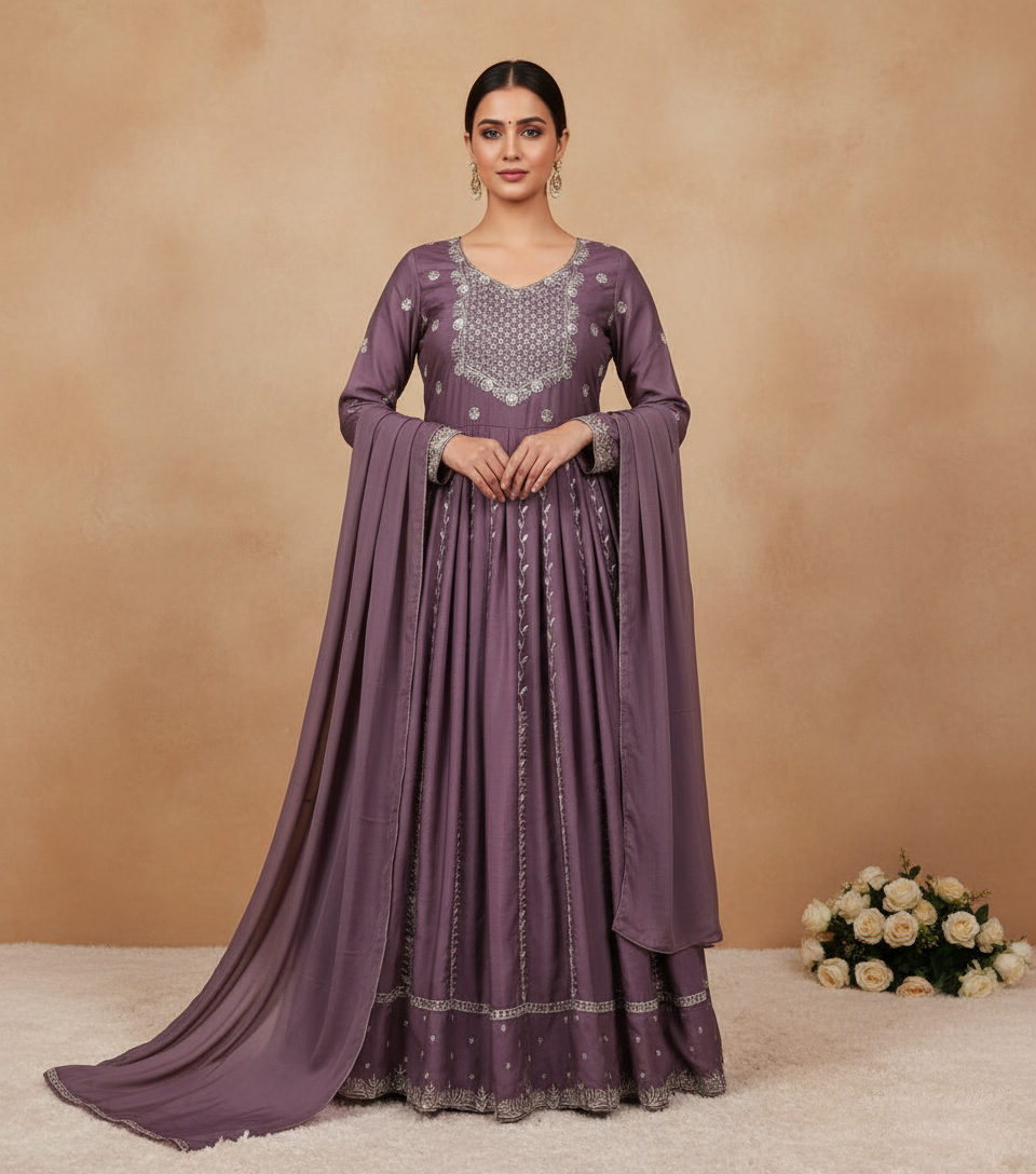 Iraayah Élan – The Serene Majesty Anarkali Set