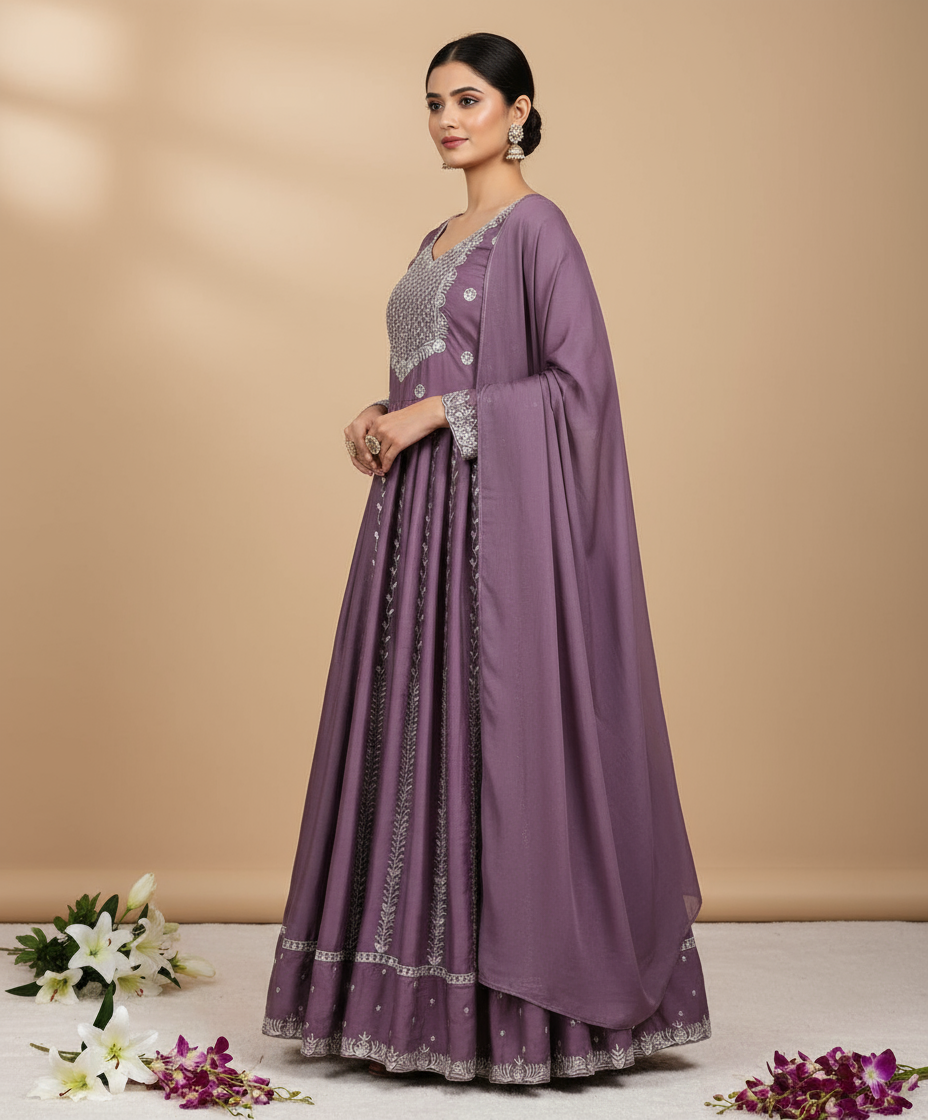 Iraayah Élan – The Serene Majesty Anarkali Set