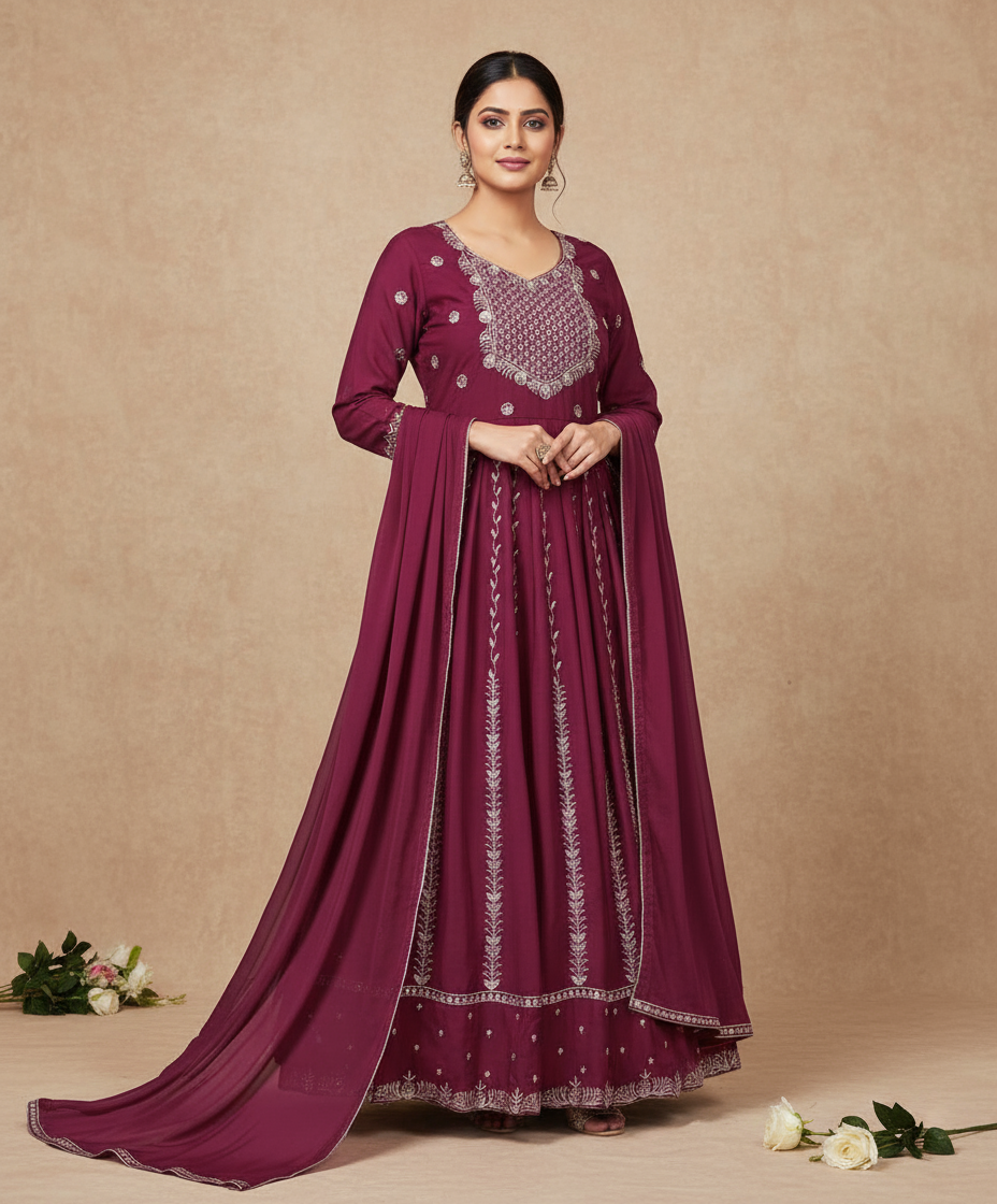 Iraayah Élan – The Serene Majesty Anarkali Set